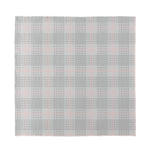 Grey Prince of Wales Check Print Silk Bandana