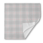 Grey Prince of Wales Check Print Silk Bandana