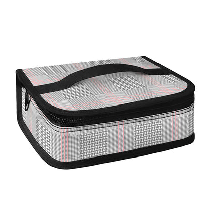 Grey Prince of Wales Check Print Small Lunch Bag