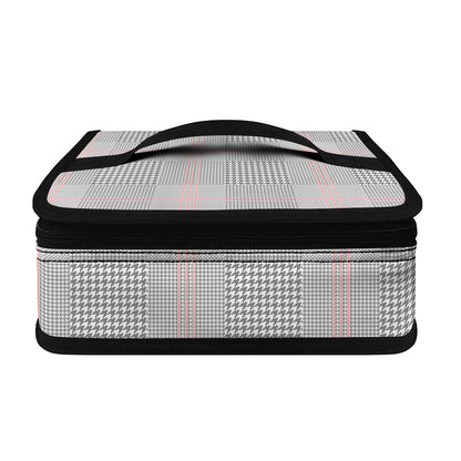Grey Prince of Wales Check Print Small Lunch Bag