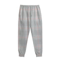 Grey Prince of Wales Check Print Sweatpants