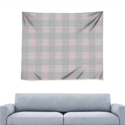 Grey Prince of Wales Check Print Tapestry