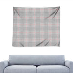 Grey Prince of Wales Check Print Tapestry