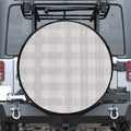Grey Prince of Wales Check Print Tire Cover