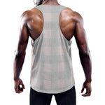 Grey Prince of Wales Check Print Training Tank Top