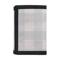 Grey Prince of Wales Check Print Trifold Wallet