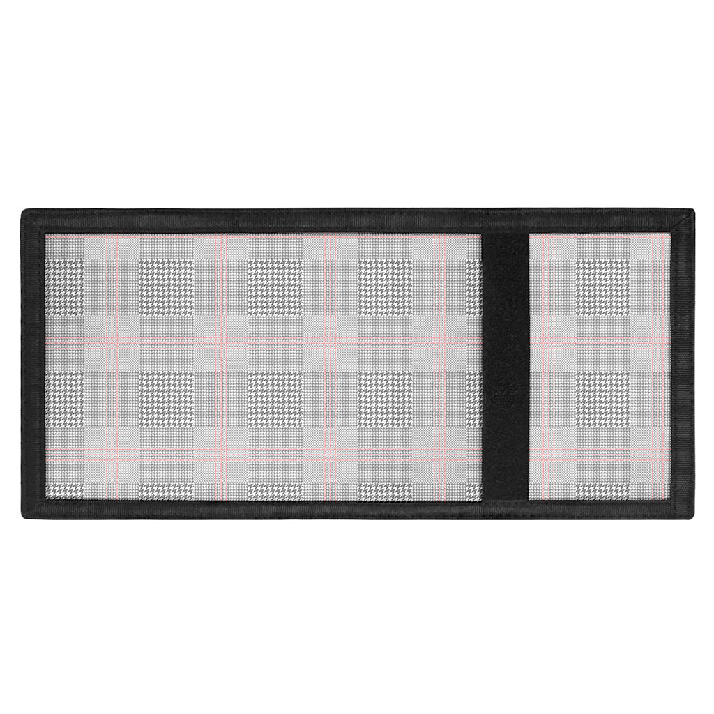 Grey Prince of Wales Check Print Trifold Wallet