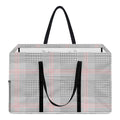 Grey Prince of Wales Check Print Utility Tote Bag