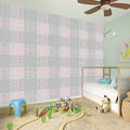 Grey Prince of Wales Check Print Wall Sticker