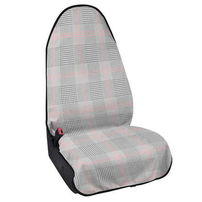 Grey Prince of Wales Check Print Waterproof Car Seat Cover