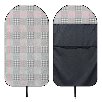 Grey Prince of Wales Check Print Waterproof Car Seat Cover