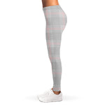Grey Prince of Wales Check Print Women's Leggings