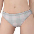 Grey Prince of Wales Check Print Women's Panties