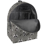 Grey Raccoon Pattern Print Backpack