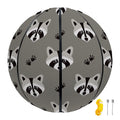 Grey Raccoon Pattern Print Basketball
