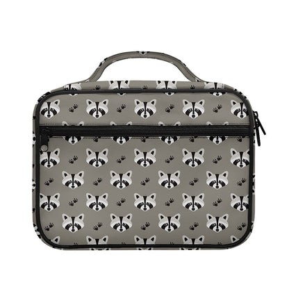 Grey Raccoon Pattern Print Briefcase Bible Bag