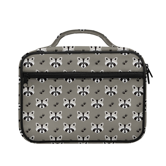 Grey Raccoon Pattern Print Briefcase Bible Bag