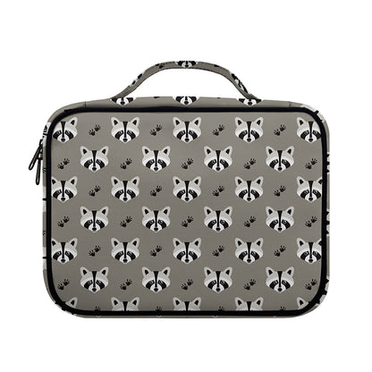 Grey Raccoon Pattern Print Briefcase Bible Bag