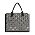 Grey Raccoon Pattern Print Canvas Tote Bag