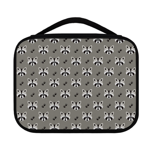 Grey Raccoon Pattern Print Classic Bible Case