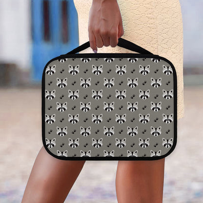 Grey Raccoon Pattern Print Classic Bible Case