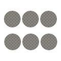 Grey Raccoon Pattern Print Coaster Set
