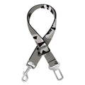 Grey Raccoon Pattern Print Dog Seat Belt