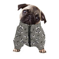 Grey Raccoon Pattern Print Dog Zip Up Jacket