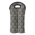Grey Raccoon Pattern Print Double Neoprene Wine Tote