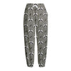 Grey Raccoon Pattern Print Fleece Lined Knit Pants