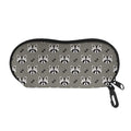 Grey Raccoon Pattern Print Glasses Case