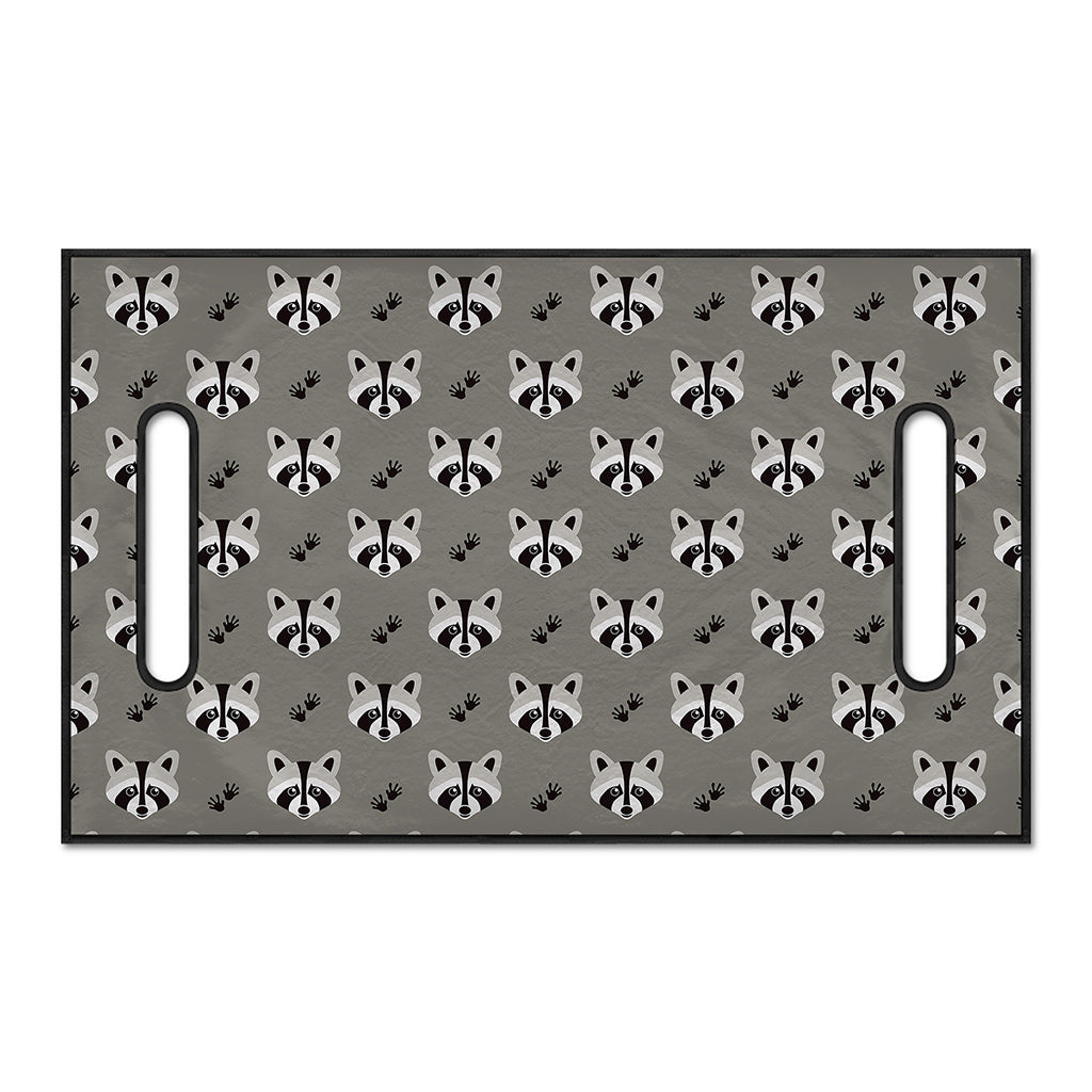 Grey Raccoon Pattern Print Golf Cart Seat Cover