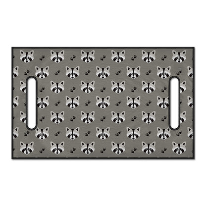 Grey Raccoon Pattern Print Golf Cart Seat Cover