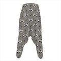 Grey Raccoon Pattern Print Hammer Pants