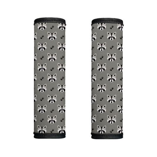 Grey Raccoon Pattern Print Handle Covers