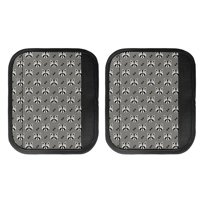 Grey Raccoon Pattern Print Handle Covers