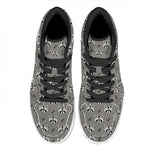 Grey Raccoon Pattern Print High Top Leather Sneakers