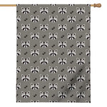 Grey Raccoon Pattern Print House Flag