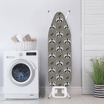 Grey Raccoon Pattern Print Ironing Board Cover