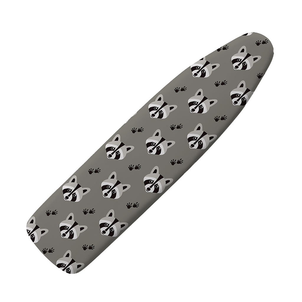 Grey Raccoon Pattern Print Ironing Board Cover