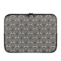 Grey Raccoon Pattern Print Laptop Sleeve
