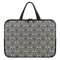 Grey Raccoon Pattern Print Laptop Sleeve With Handle