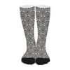 Grey Raccoon Pattern Print Long Socks