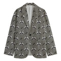Grey Raccoon Pattern Print Men's Blazer