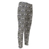 Grey Raccoon Pattern Print Men's Compression Pants