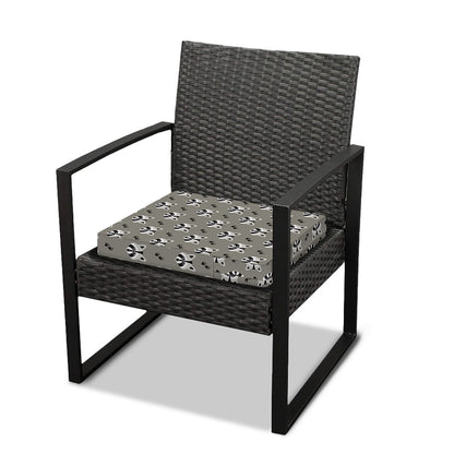 Grey Raccoon Pattern Print Outdoor Seat Cushion Cover