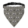 Grey Raccoon Pattern Print Over The Collar Dog Bandana