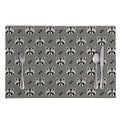 Grey Raccoon Pattern Print Placemat