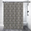 Grey Raccoon Pattern Print Premium Shower Curtain