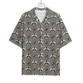 Grey Raccoon Pattern Print Rayon Hawaiian Shirt
